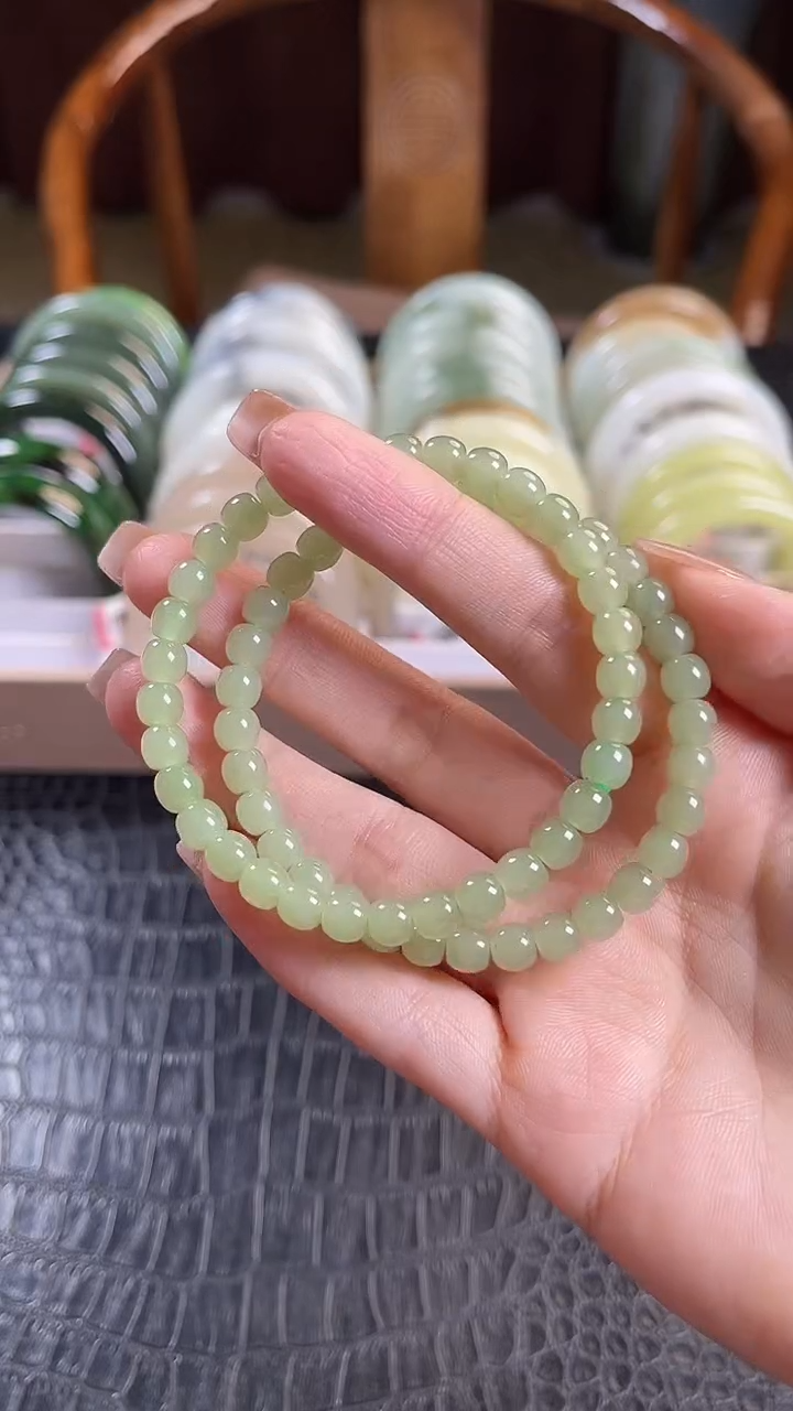 手串未镶嵌和田玉6mm左右直切晴水多样性发货仅一条