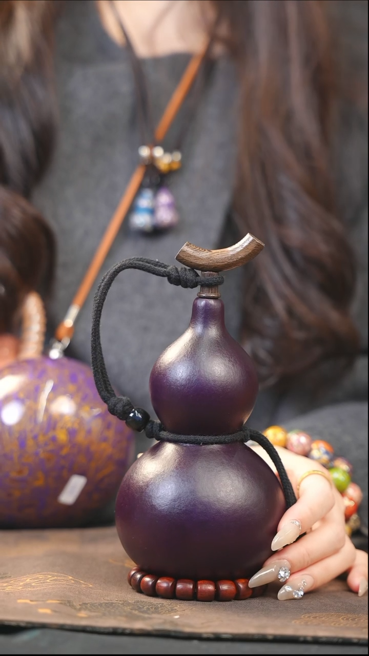 【闪购商品】XG148大漆酒葫芦不包手串及旋转底座