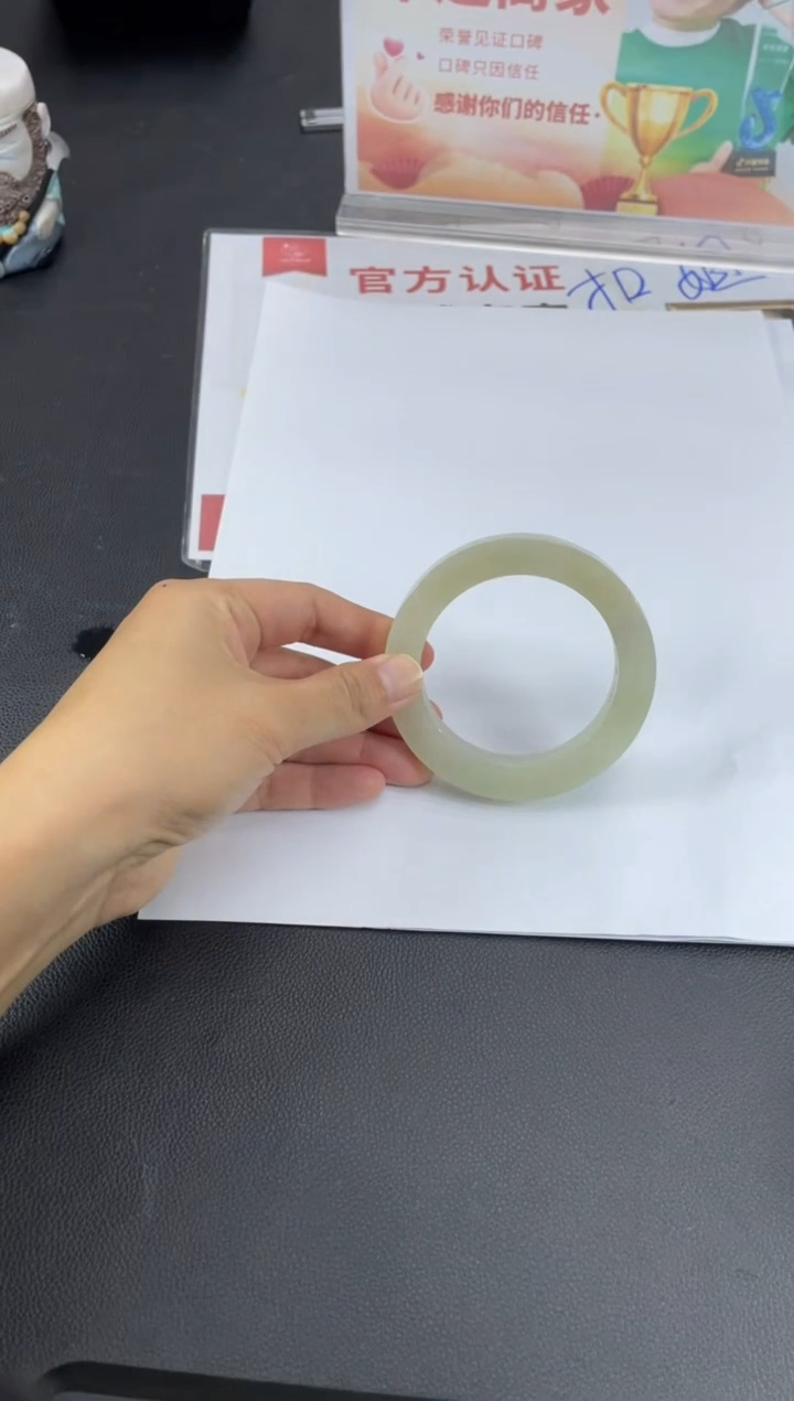 【闪购商品】定制翡翠手镯未镶嵌圆条HFA/90@DZS