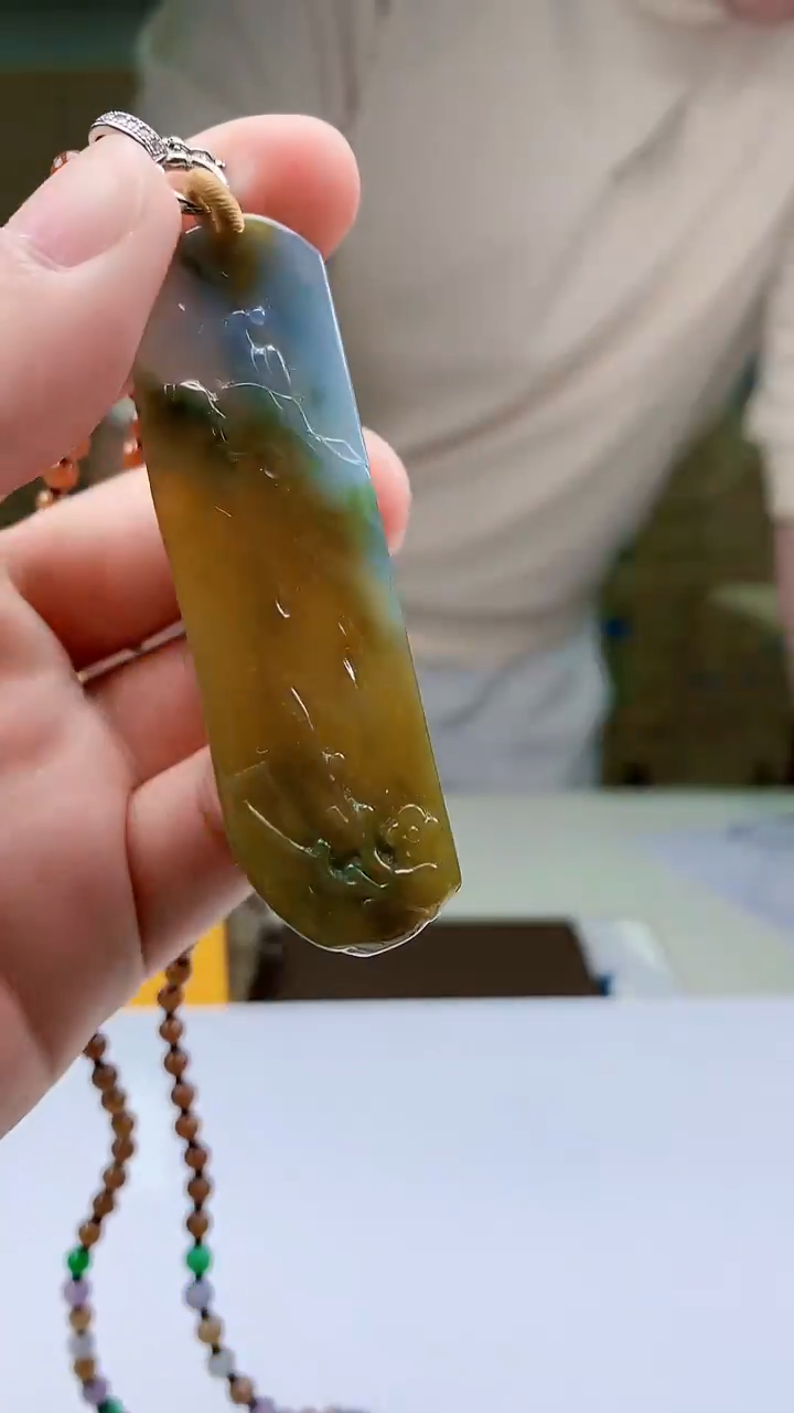 【闪购商品】定制翡翠未镶嵌4990ty-毛货挂件267