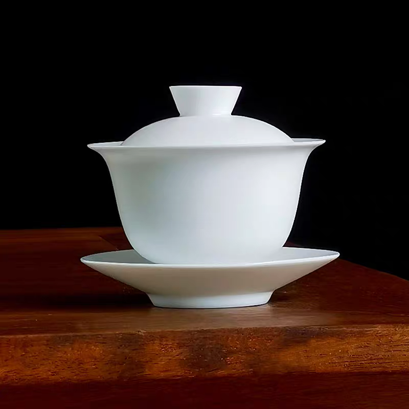 谦杯 直播粉丝福利专用链接薄胎素烧盖碗E8001