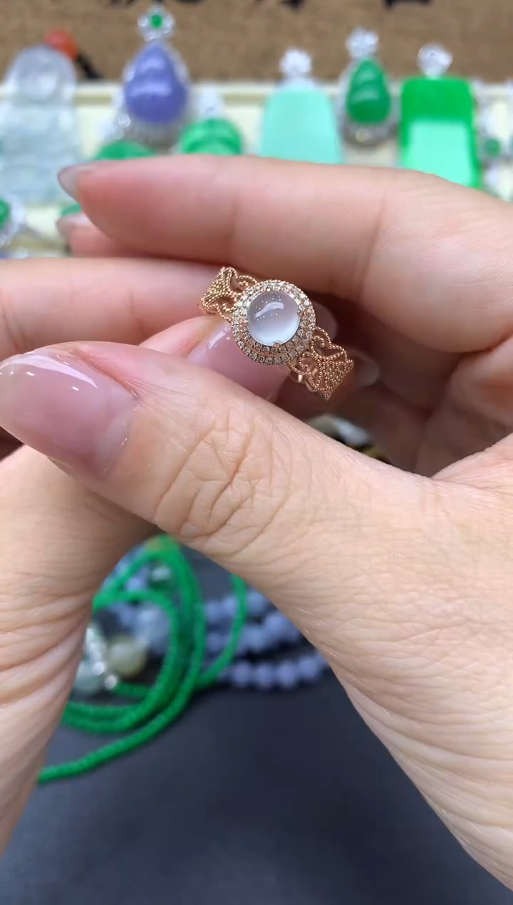 【闪购商品】翡翠戒指18K金镶嵌121-中国好珍宝