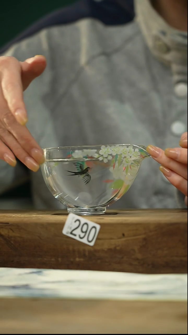 【闪购商品】瓷片设计师手作款 手绘玻璃公道