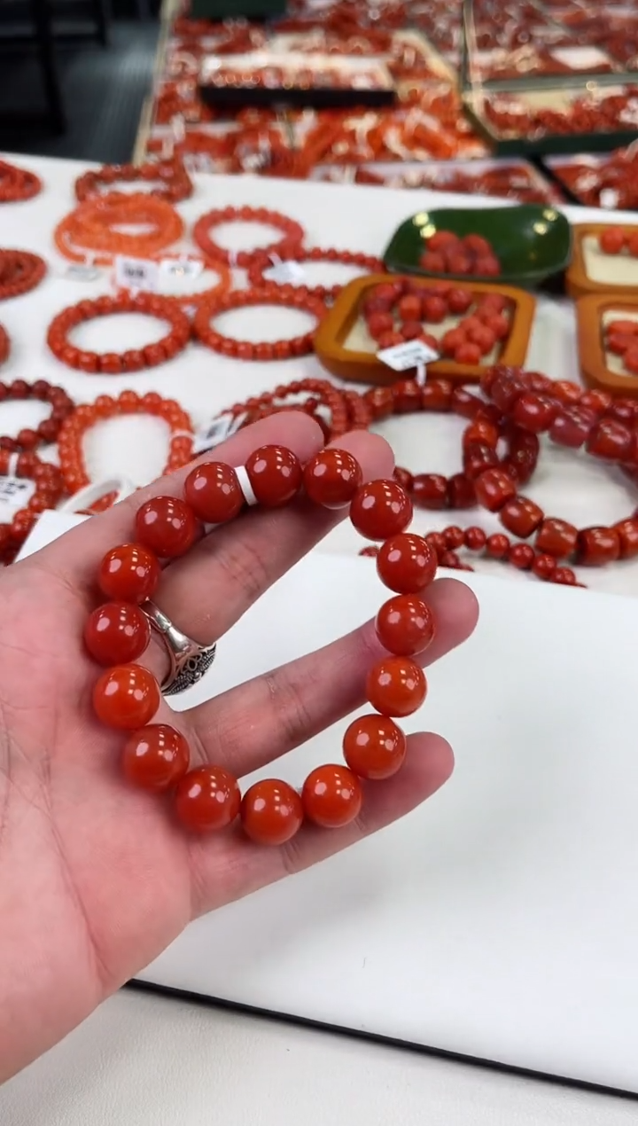 【闪购商品】南红玛瑙瓦西手串13+未镶嵌一个/条