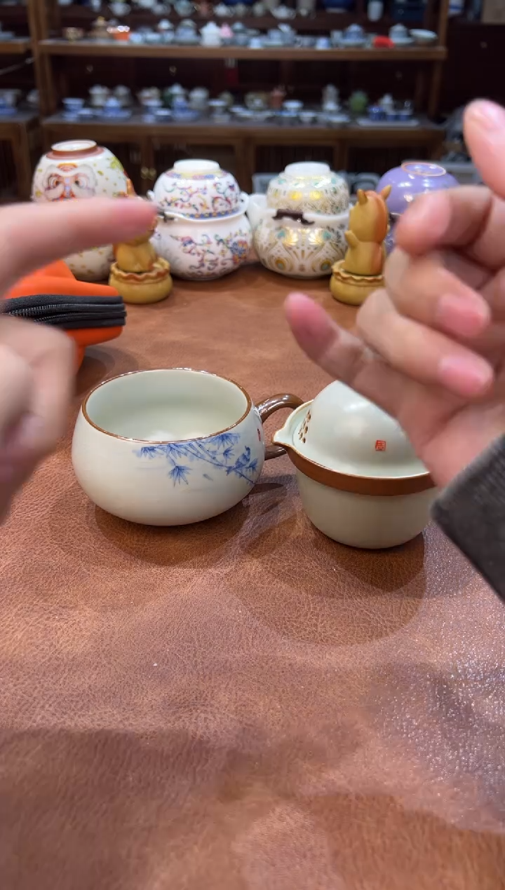 真的很便宜会开片的旅行茶具