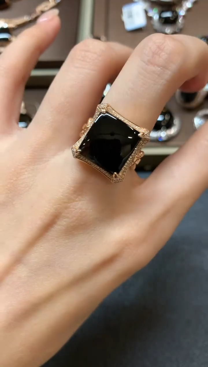 【闪购商品】翡翠戒指18K金镶嵌a204不退换