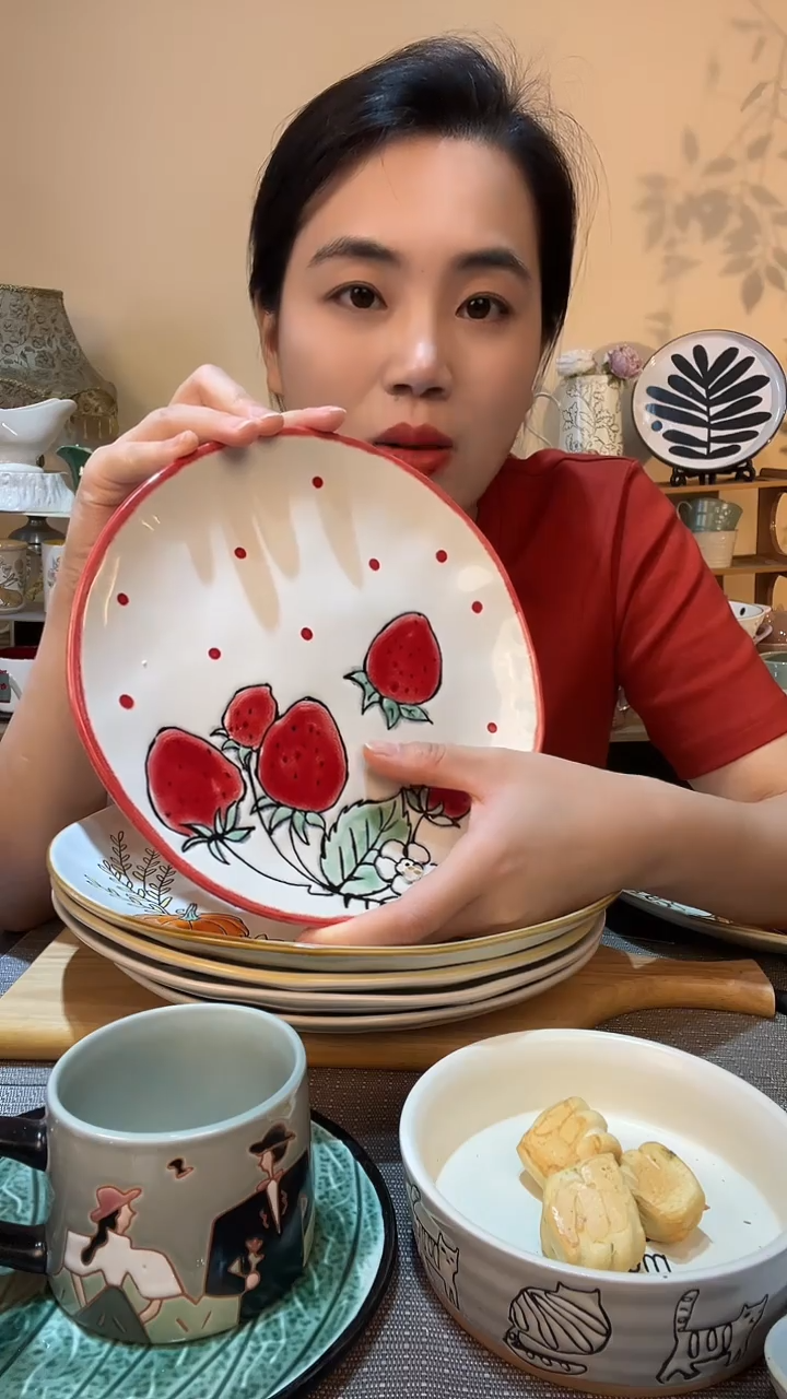 瓷片微瑕款 8.5英寸盘 介意勿拍