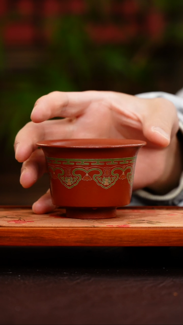 茶壶紫砂大红袍卡银主人杯