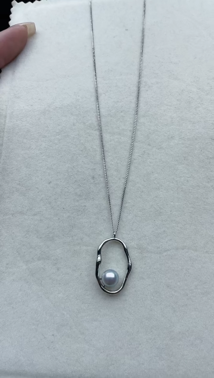 【闪购商品】海水珍珠套链银S925镶嵌Y118