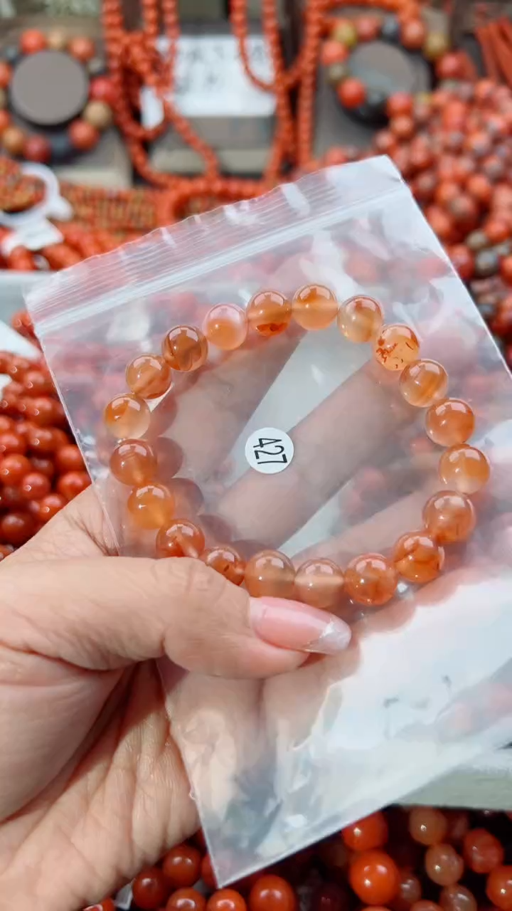 南红玛瑙未镶嵌手串9+