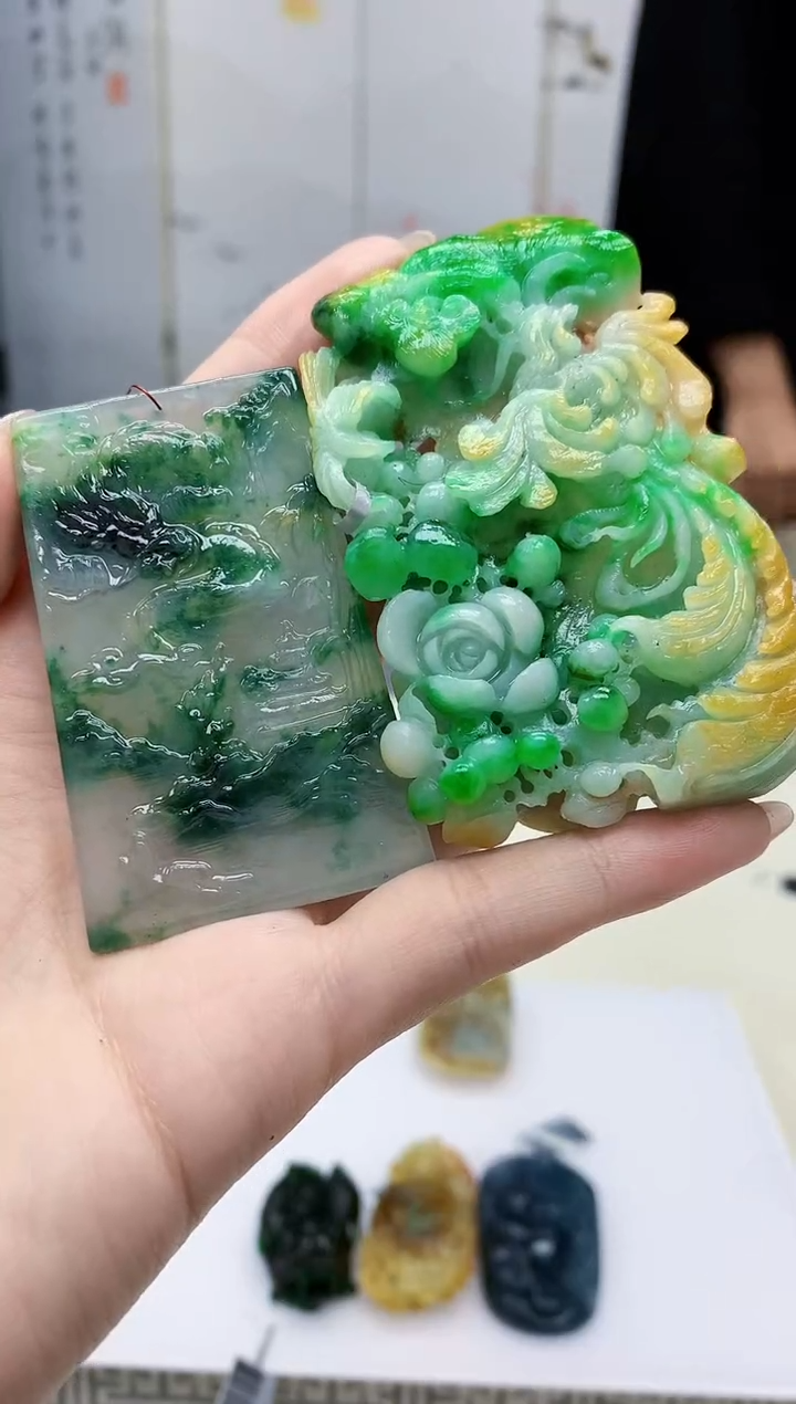 【闪购商品】定制翡翠未镶嵌5145jw-毛货挂件