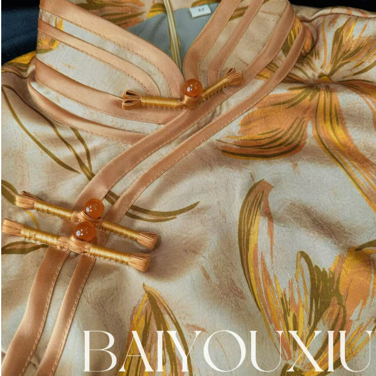 白幼秀新款2025复古时尚优雅中式立领港风款旗袍中国风旗袍5606