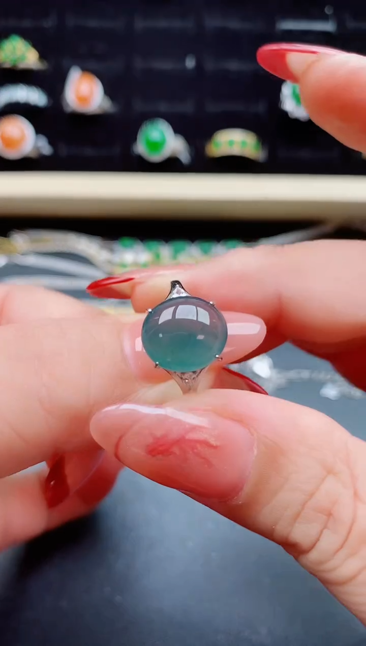 【闪购商品】翡翠戒指银S925镶嵌32131