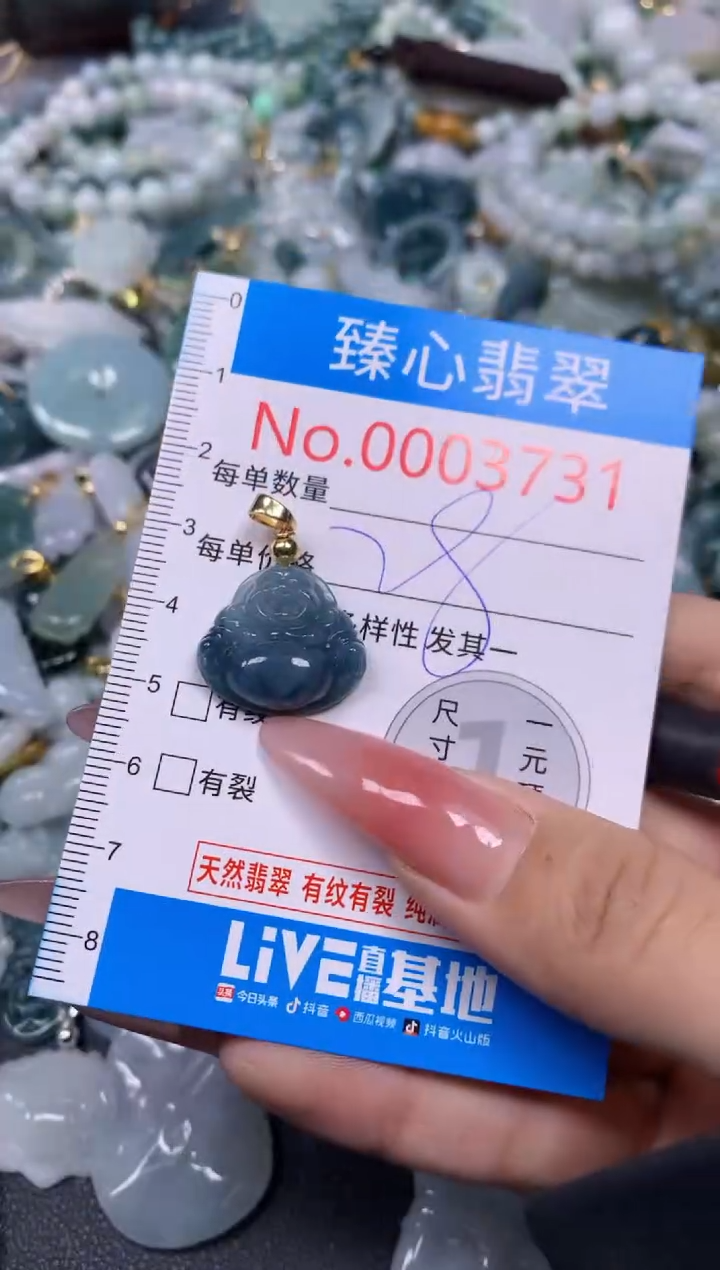 【闪购商品】翡翠颈饰未镶嵌含绳0003731