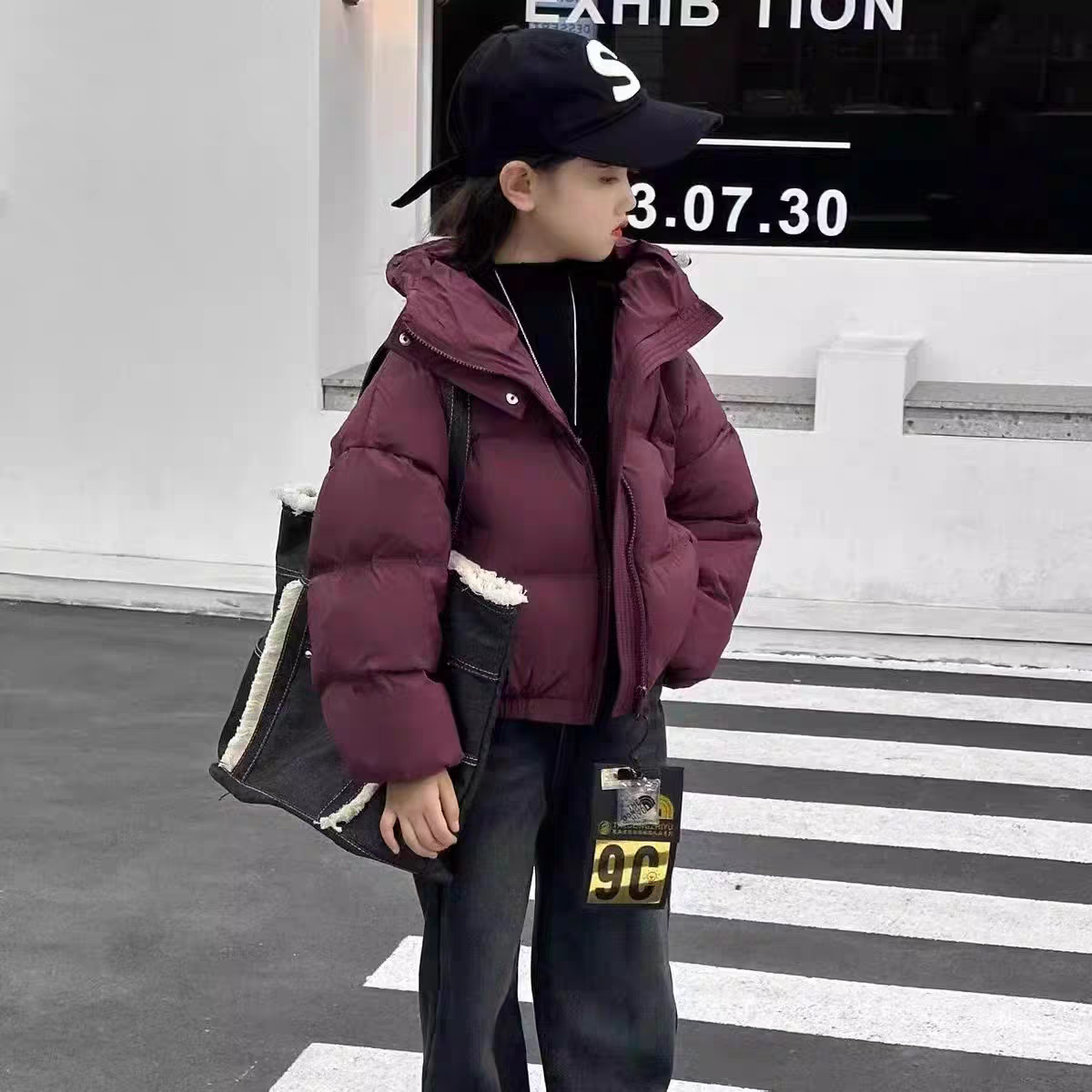 品牌儿童潮牌羽绒服保暖冬季童装亲子加厚秋冬连帽儿童款羽绒服-E