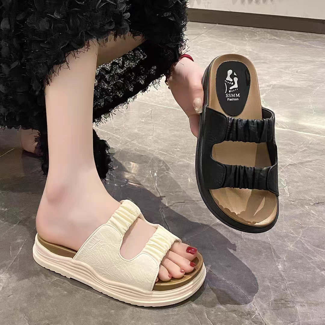 0001一字拖女夏外穿2025年新款踩屎感软底舒适百搭休闲沙滩凉拖鞋