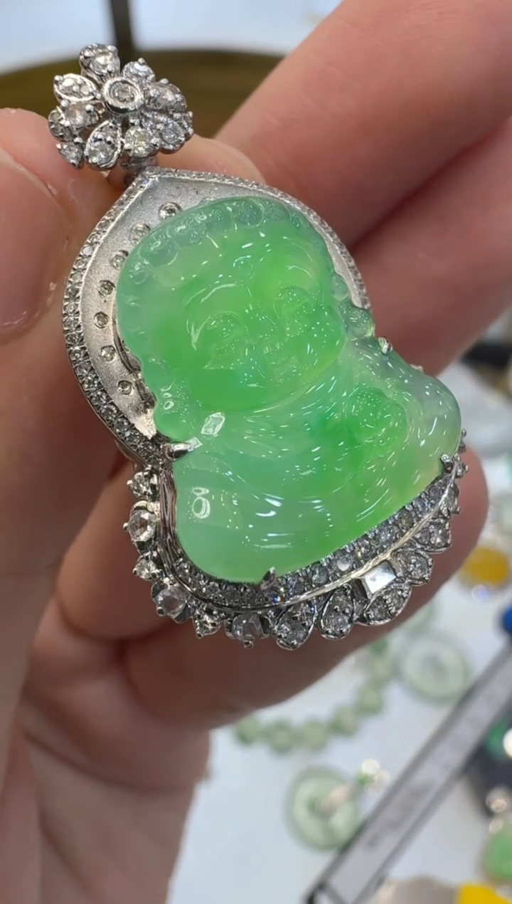 【闪购商品】翡翠吊坠(不含链)18K金镶嵌多样性团购发一件