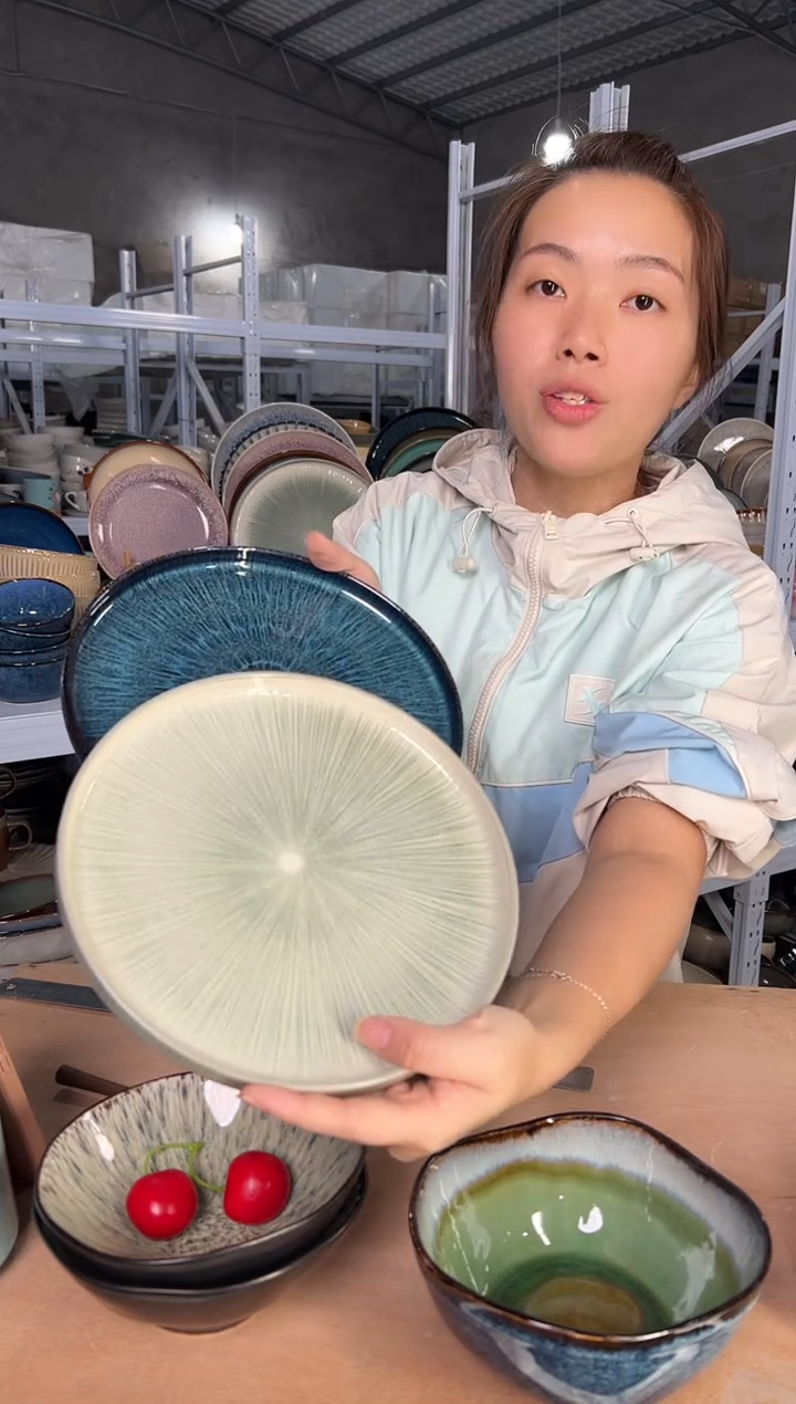 陶瓷外贸尾货瑕疵满20包邮X2大盘10.5英寸27厘米左右