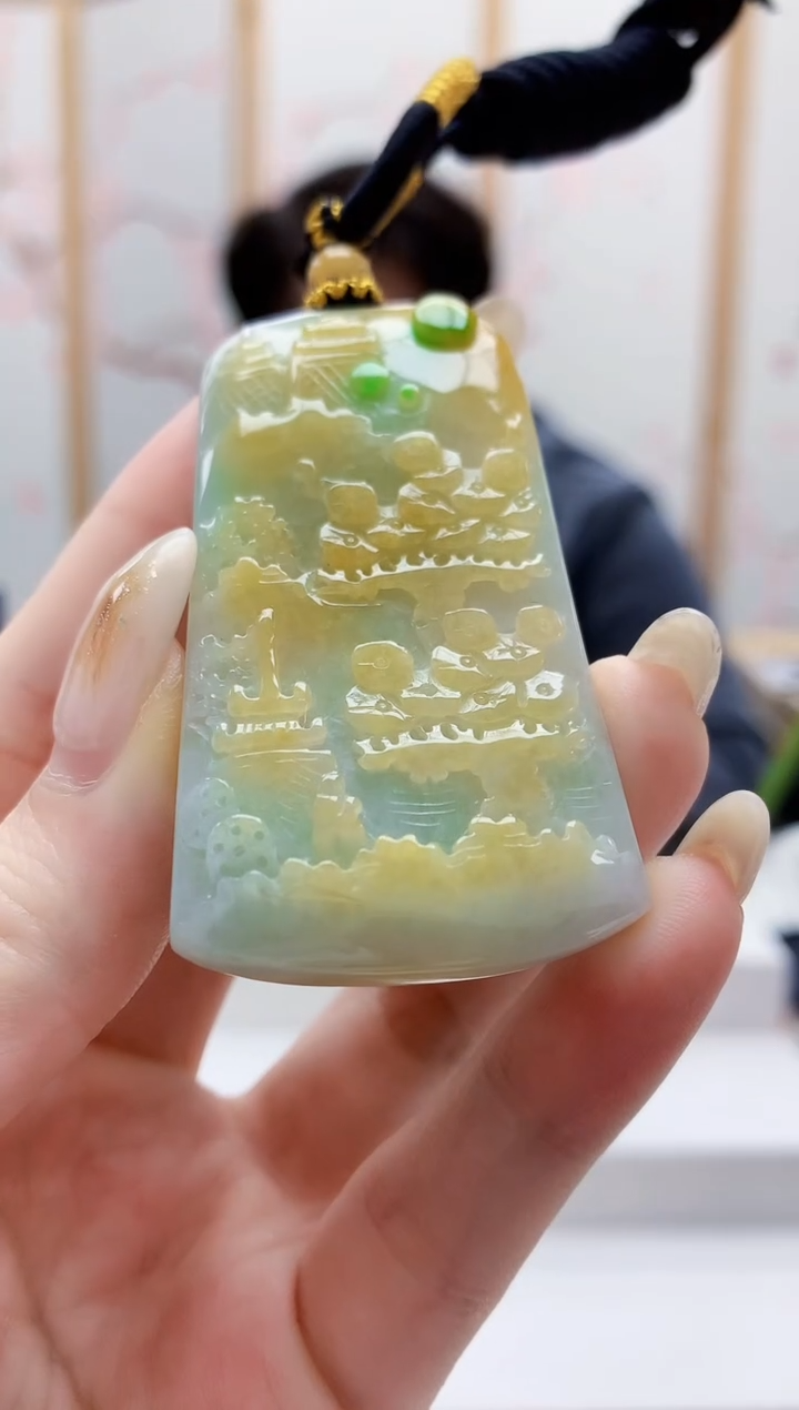 未镶嵌定制翡翠5060jw-毛货挂件17