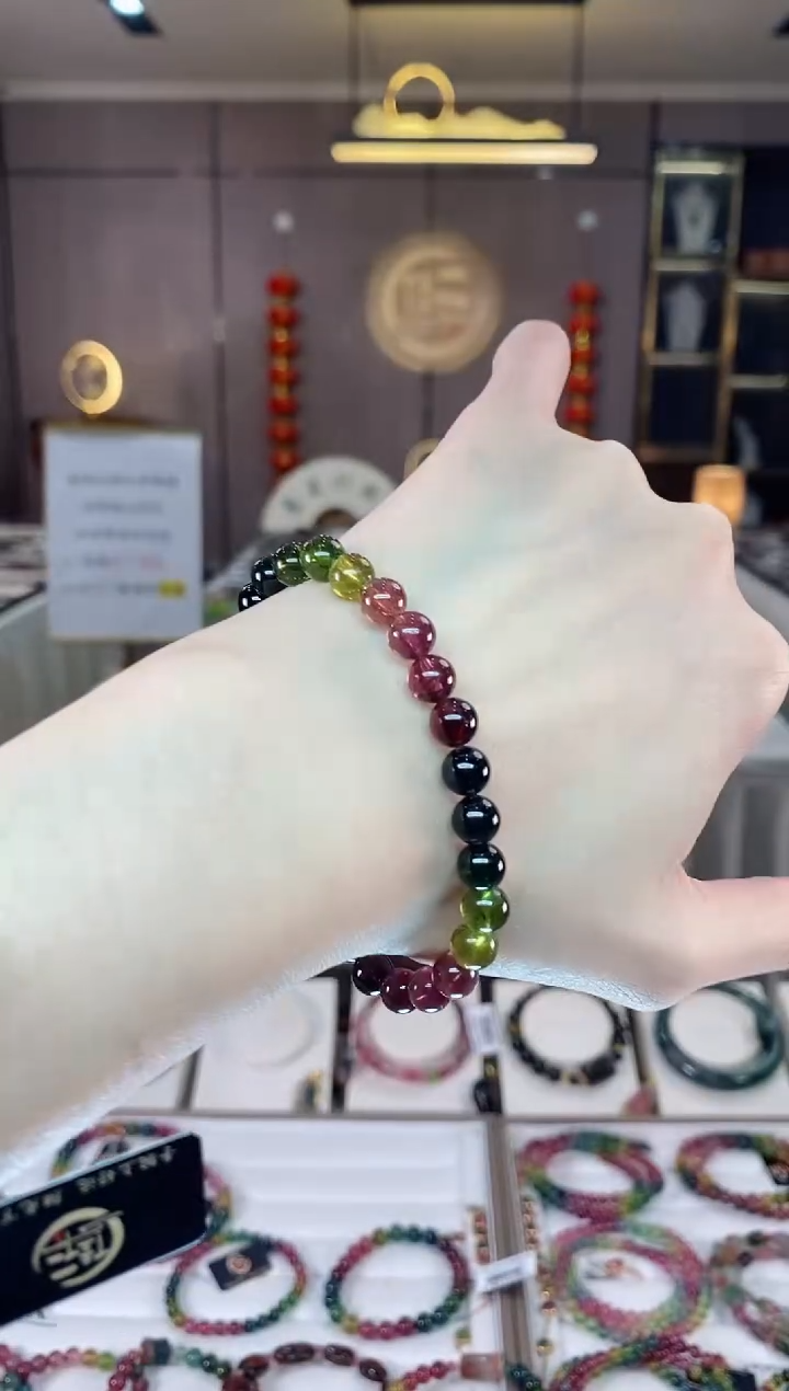 【闪购商品】碧玺单圈手串6mm+未镶嵌一物一证dan