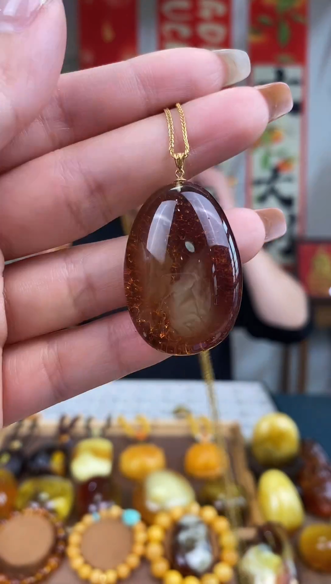 【闪购商品】琥珀裸石18K金镶嵌基地发货 一物一证 顺丰包邮