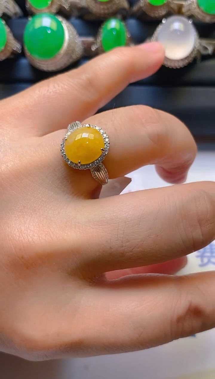 【闪购商品】翡翠耳饰银S925镶嵌天然A货翡翠1