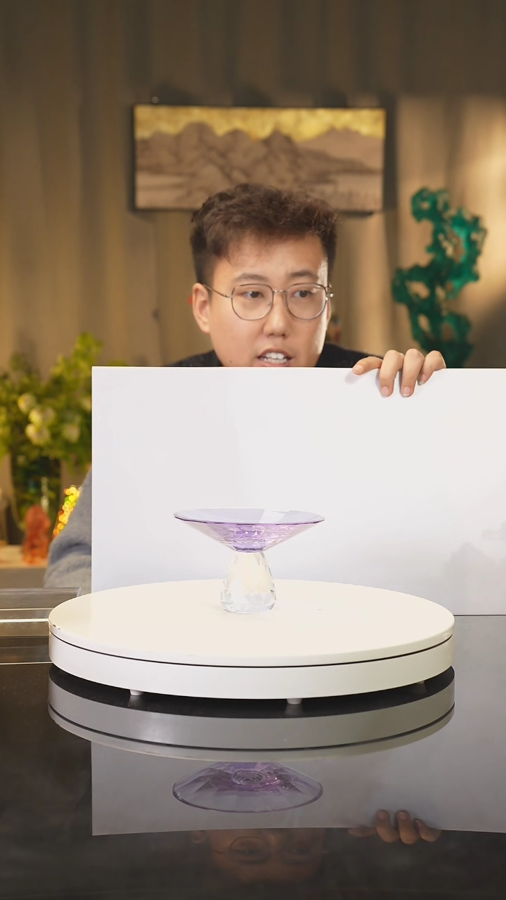 【闪购商品】陶瓷瓷片艺术摆件礼品  金紫色