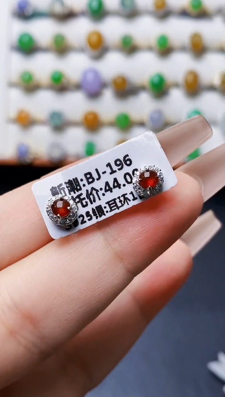 银S925镶嵌戒指翡翠4207