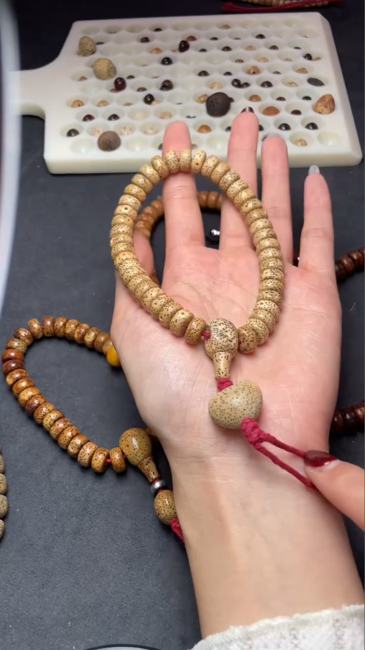 【闪购商品】星月菩提手串精工级陈籽药片11*6手持