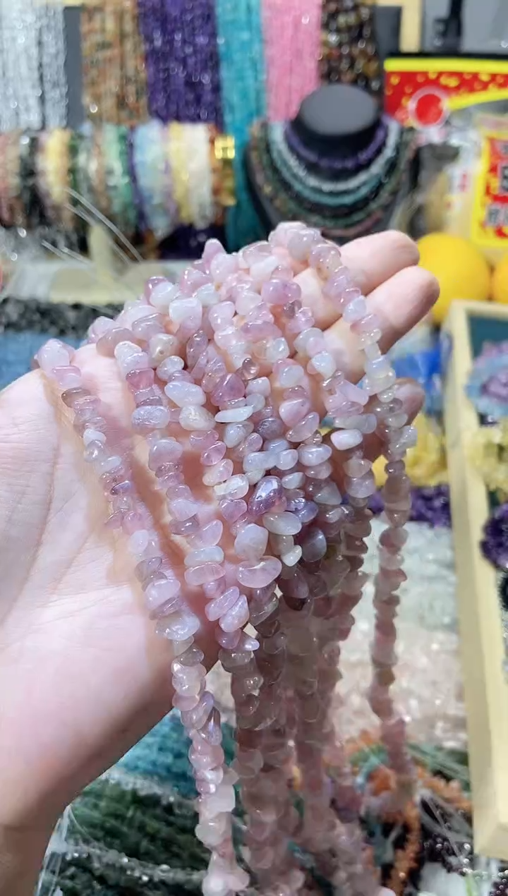 未镶嵌珠宝半成品水晶深紫马粉