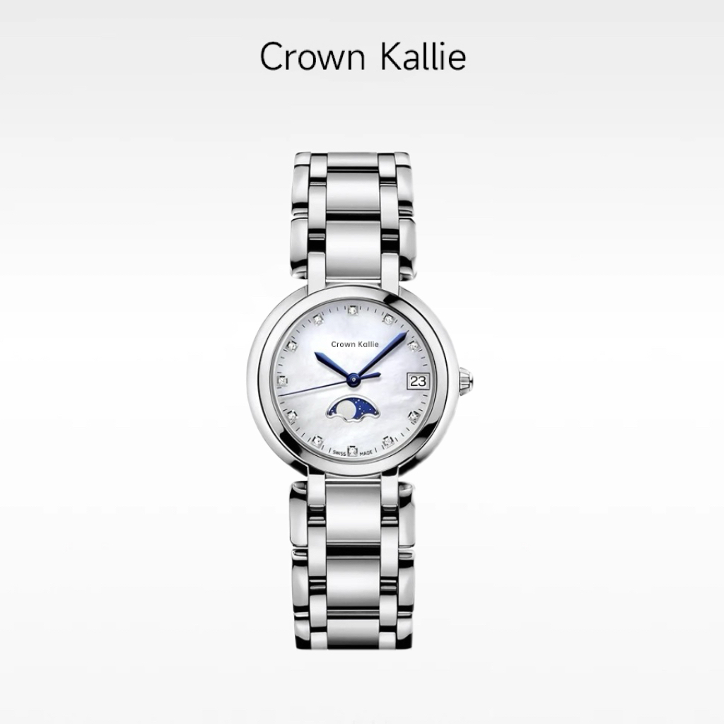 Crown Kallie-月相心月-日夜星辰正品手表女士时尚百搭腕表ck8136