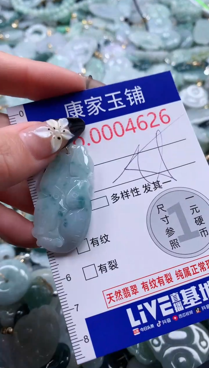 翡翠未镶嵌吊坠(不含链)4626