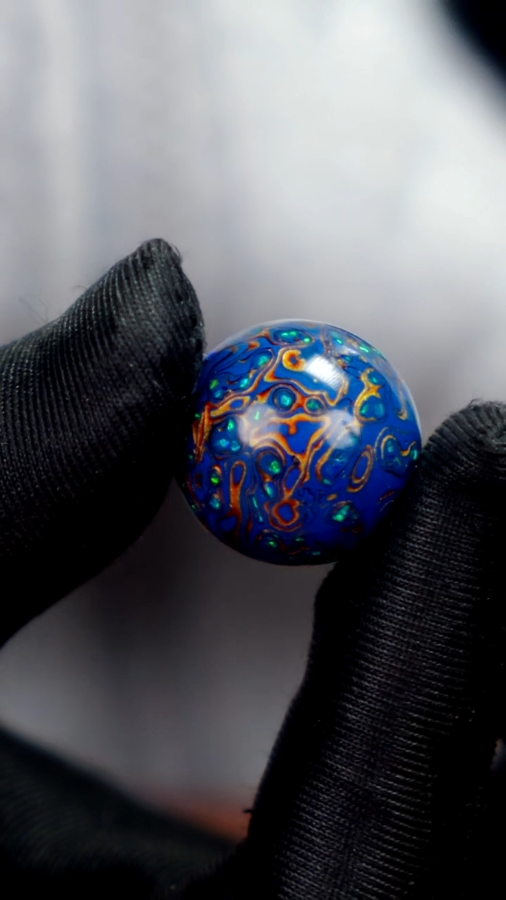 疯子大漆蓝金满欧20mm