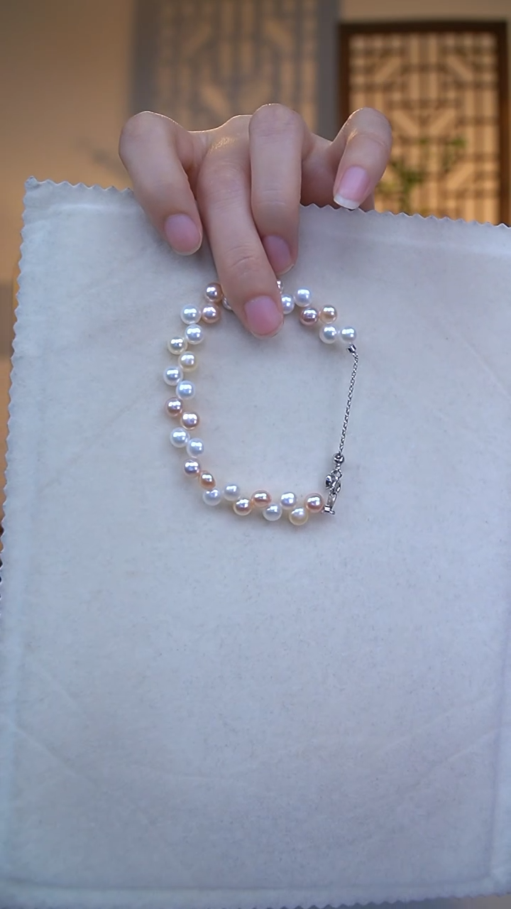 淡水珍珠手链未镶嵌手链6-7FS083