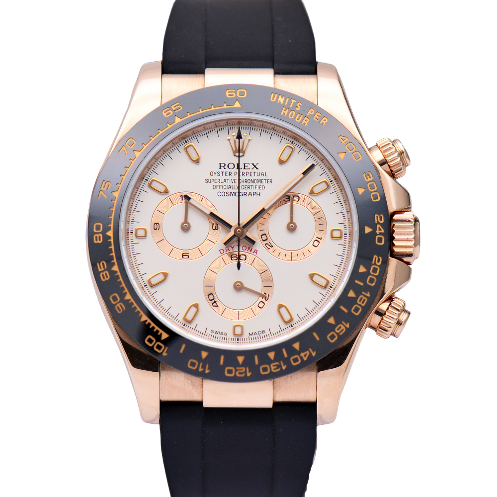 99新 Rolex/劳力士 迪通拿116515象牙白玫瑰金40mm自动机械男表