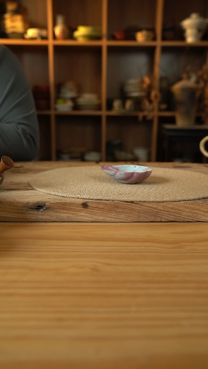 紫色系列的小贝壳蘸料碟1个