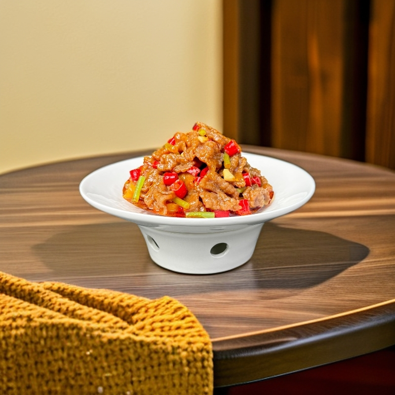 创意白瓷点美浅汉斯保温明炉酒店家用品质好物高档餐具炒菜青菜盘