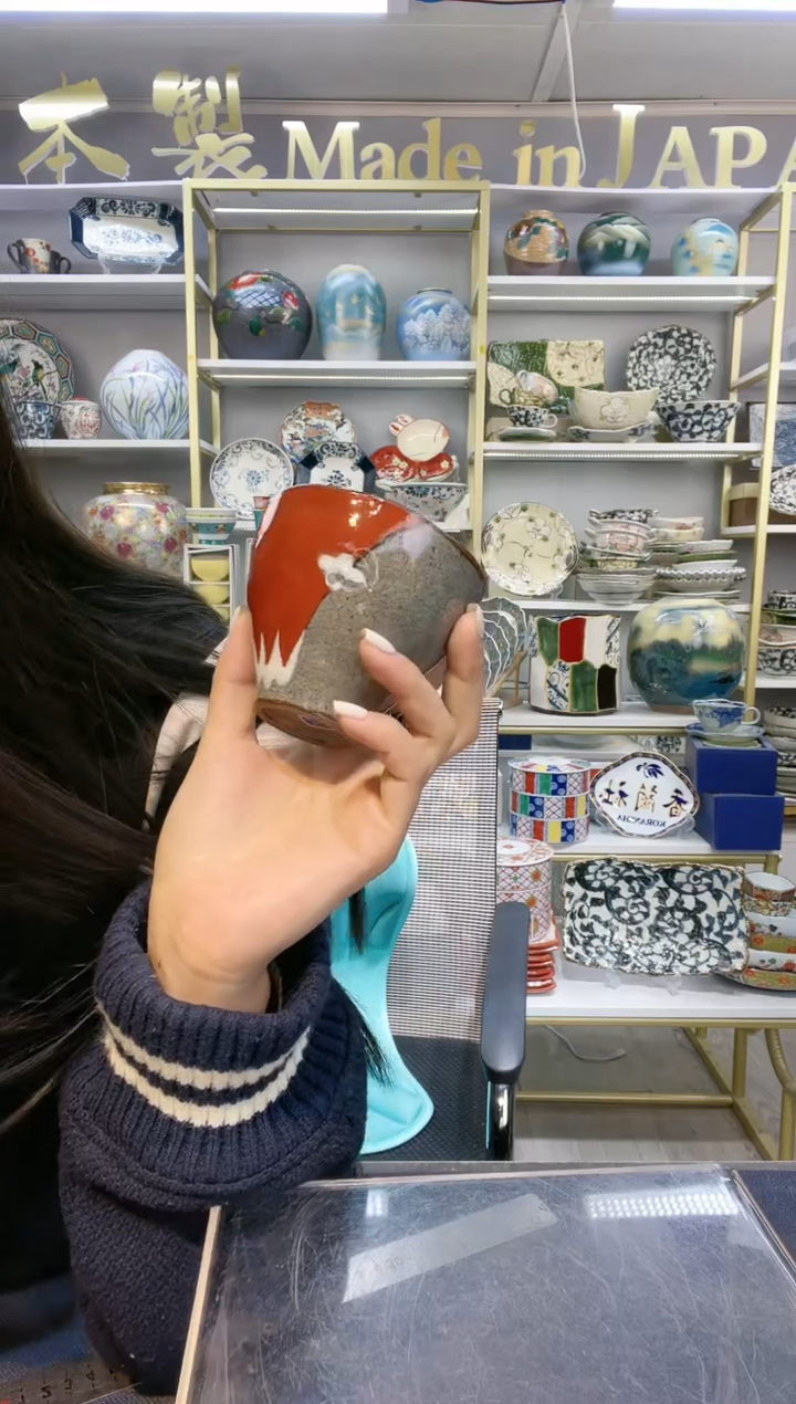 瓷翔芳茶杯红色一只装