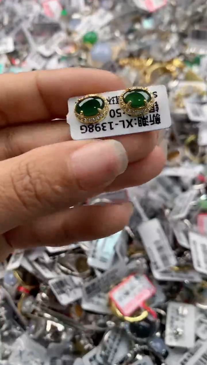 银S925镶嵌戒指翡翠888---7