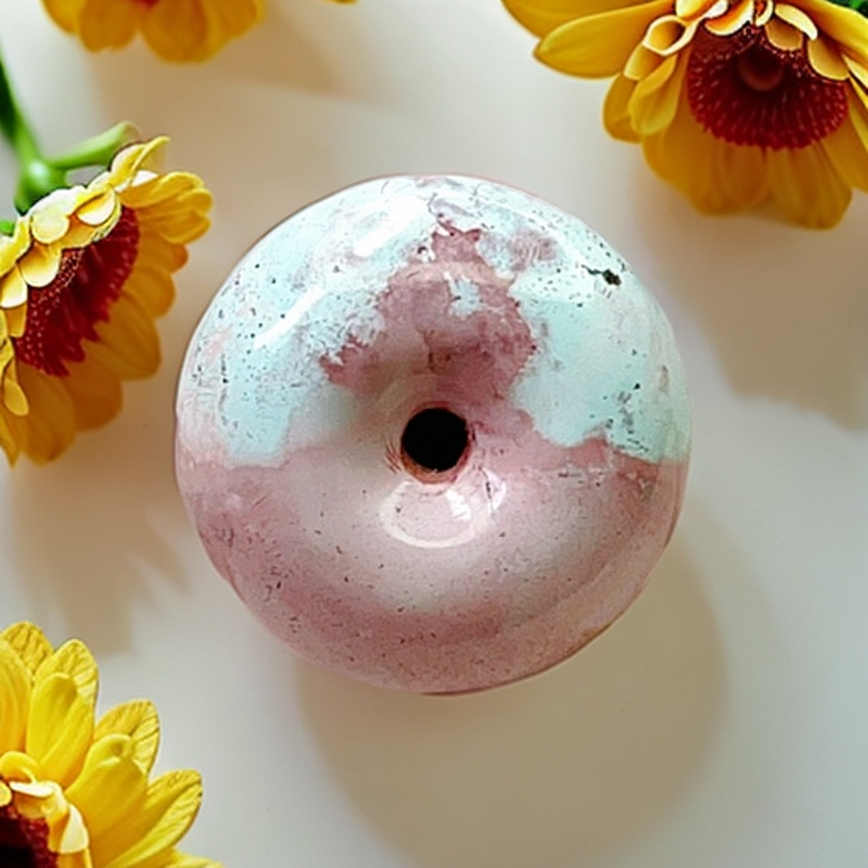 原矿高瓷绿松石平安扣