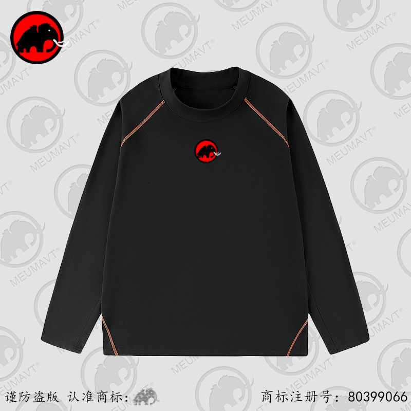 MEUMAVT红头标系列闲宽松透气百搭潮流男宽松百搭保暖长袖T恤女