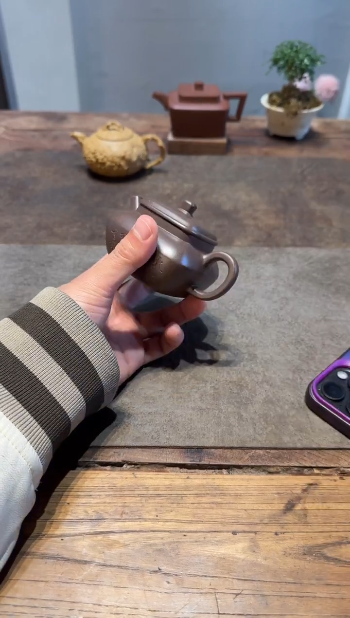 茶壶紫砂还*醒天青合欢