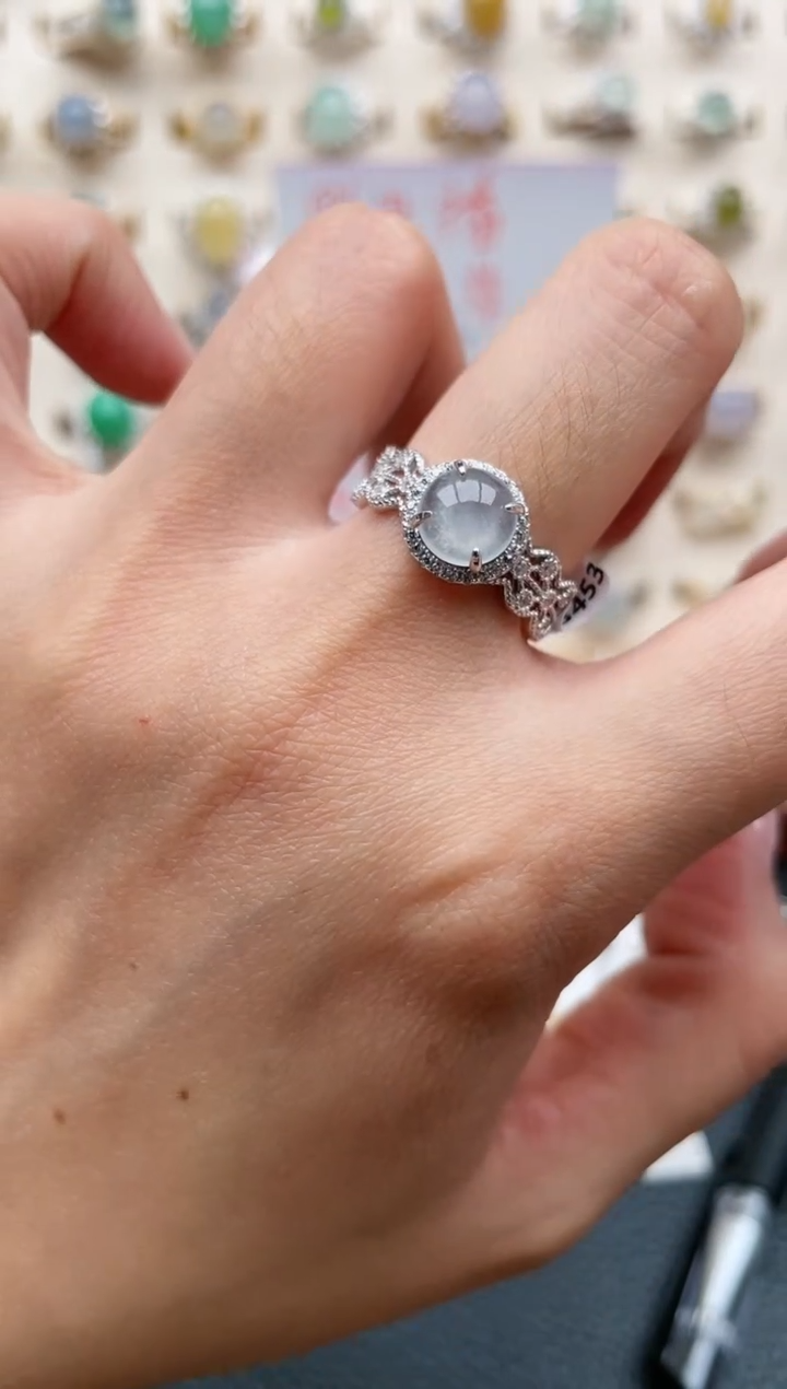 【闪购商品】翡翠戒指银S925镶嵌1111