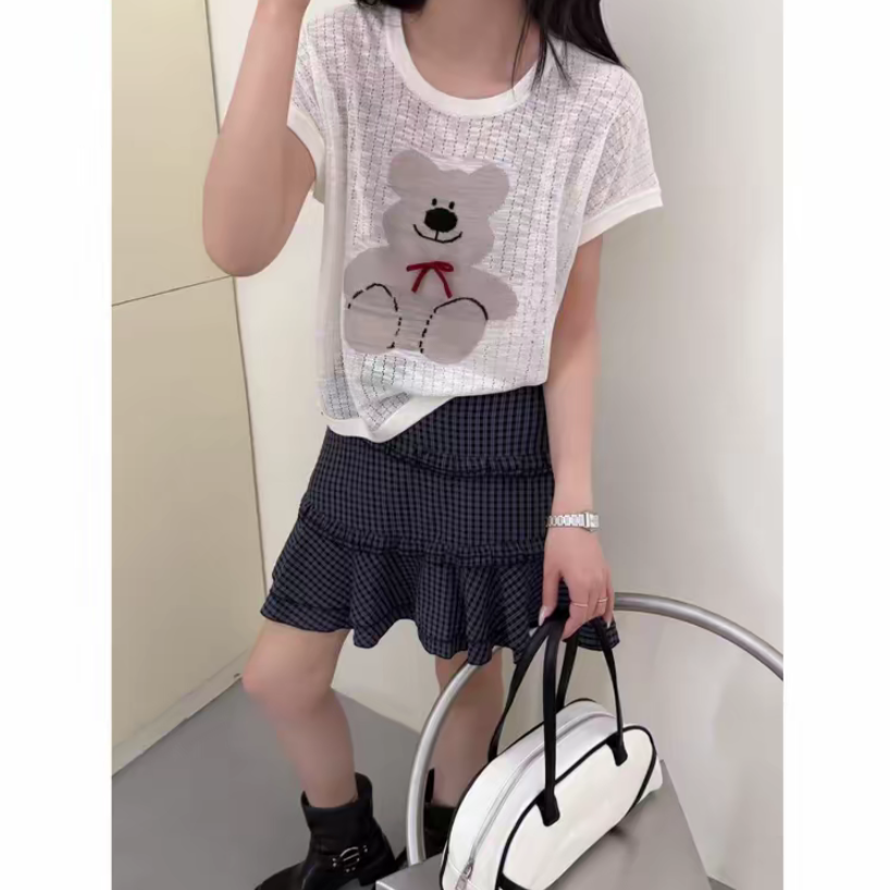 【卡蔻】76204-34小熊薄款小衫