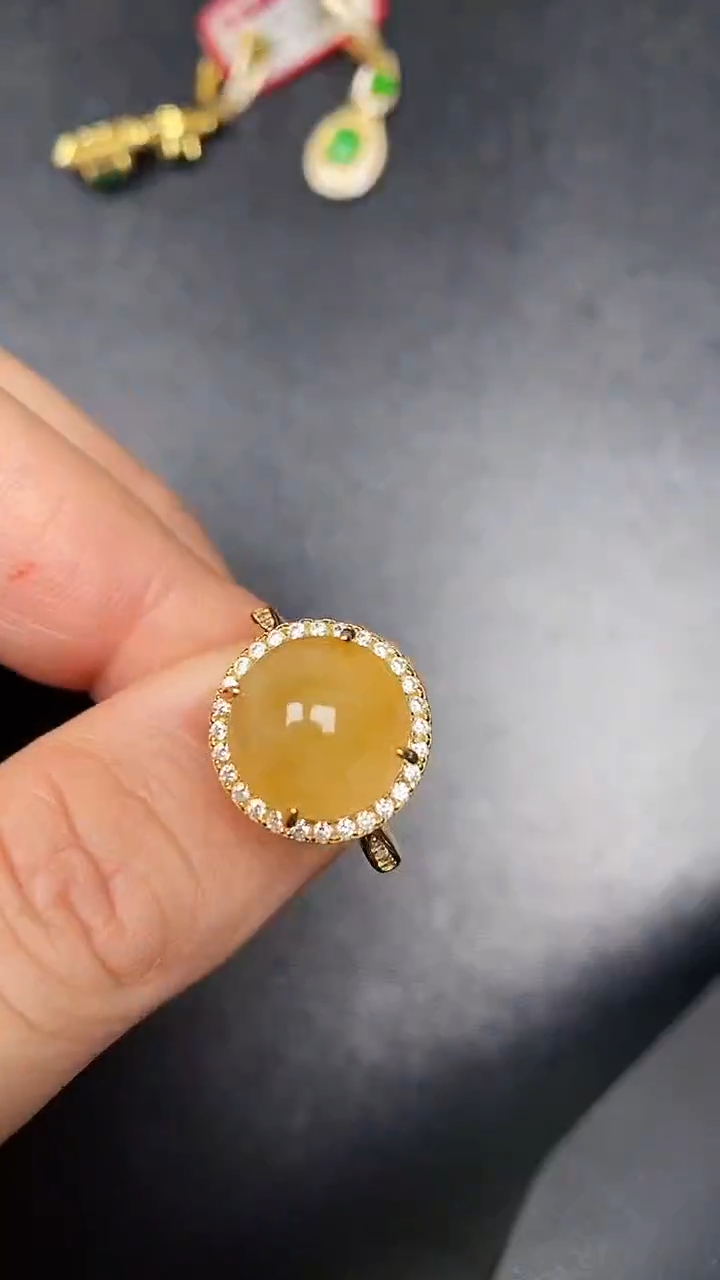 银S925镶嵌戒指翡翠9800