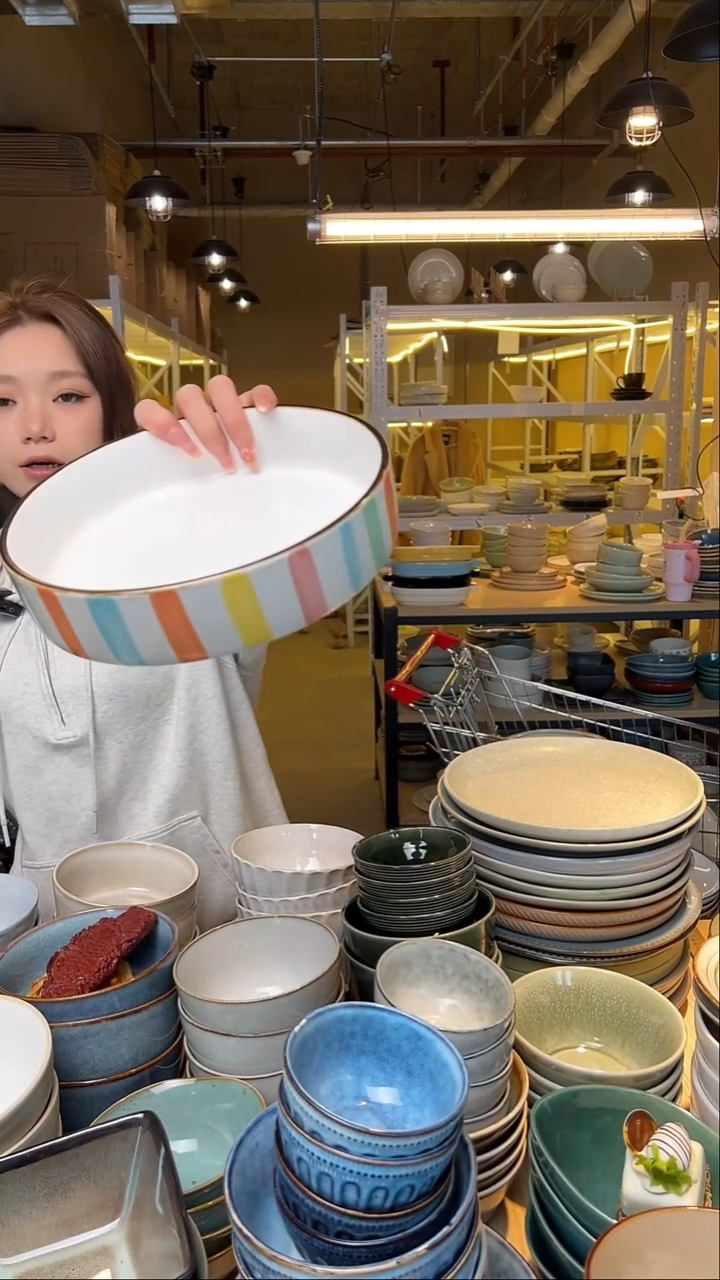 瓷159【瑕疵】外贸尾货窑变釉下彩