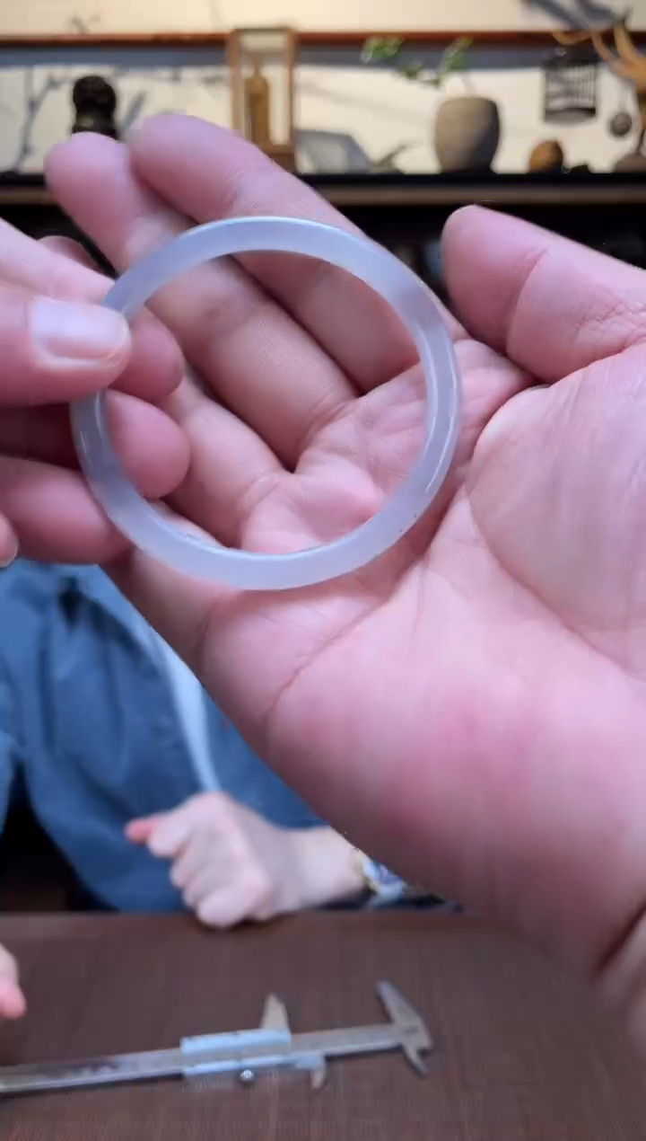 【闪购商品】和田玉手镯未镶嵌56#烟紫手镯YR