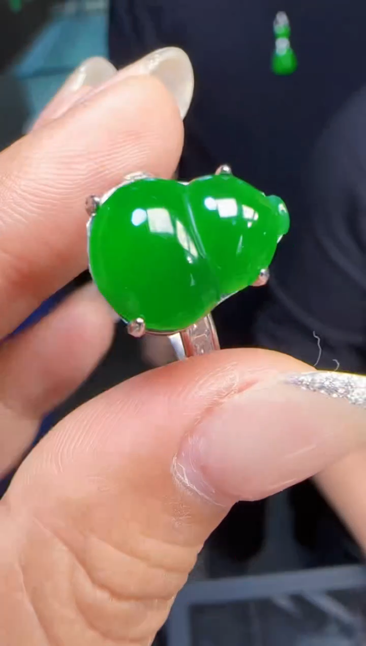 未镶嵌定制翡翠翡翠戒指8