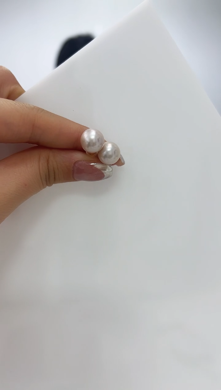 【闪购商品】淡水珍珠DA银S925镶嵌耳钉 9 B640