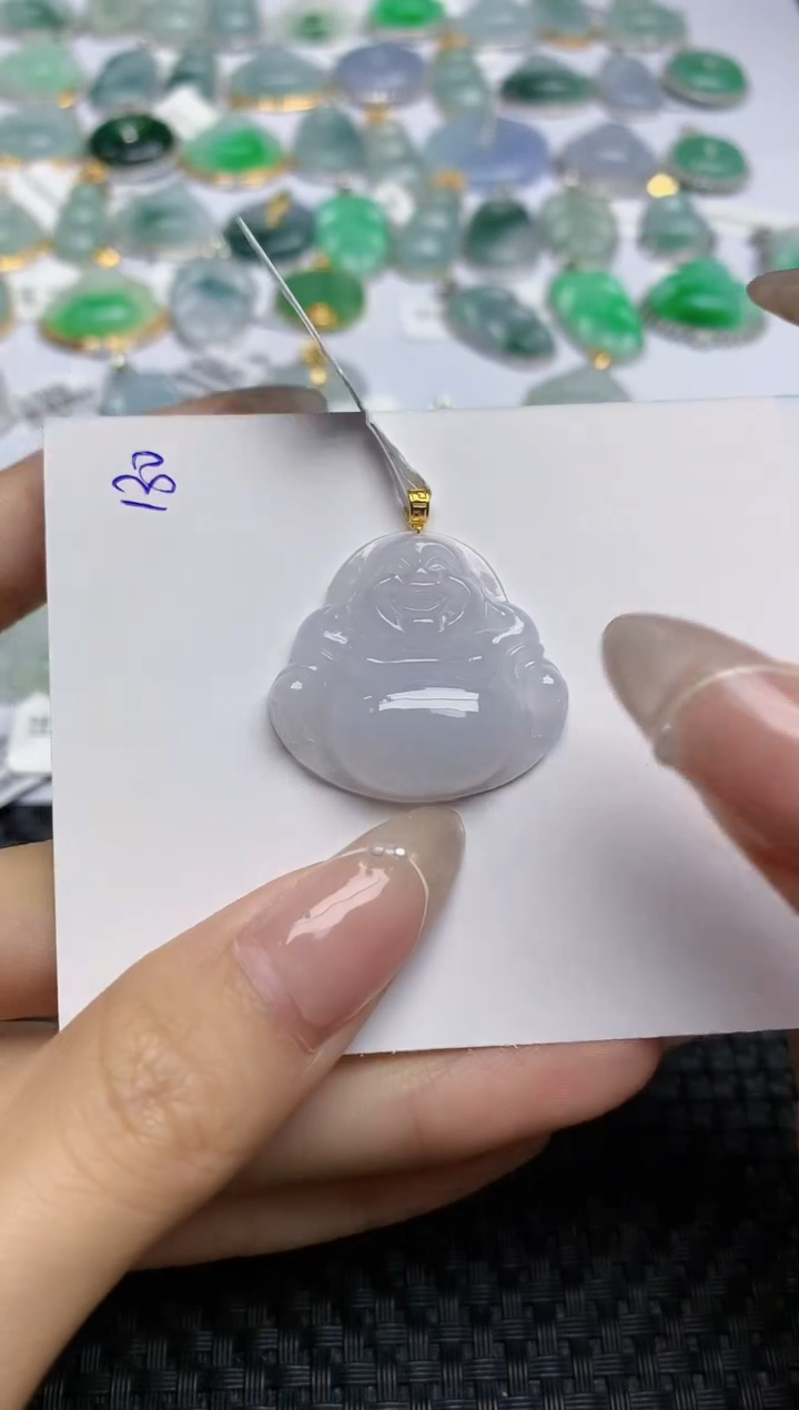 【闪购商品】翡翠颈饰18K金镶嵌 天然翡翠A货